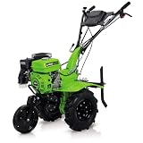 VITO 7PS Benzin Motorhacke Direktantrieb Einachsschlepper - Einachser Bodenfräse Motorhacke 7PS Benzin Direktantrieb - Kartoffelroder + Pflug + Häufelkörper + Fräse 115cm Arbeitsbreite