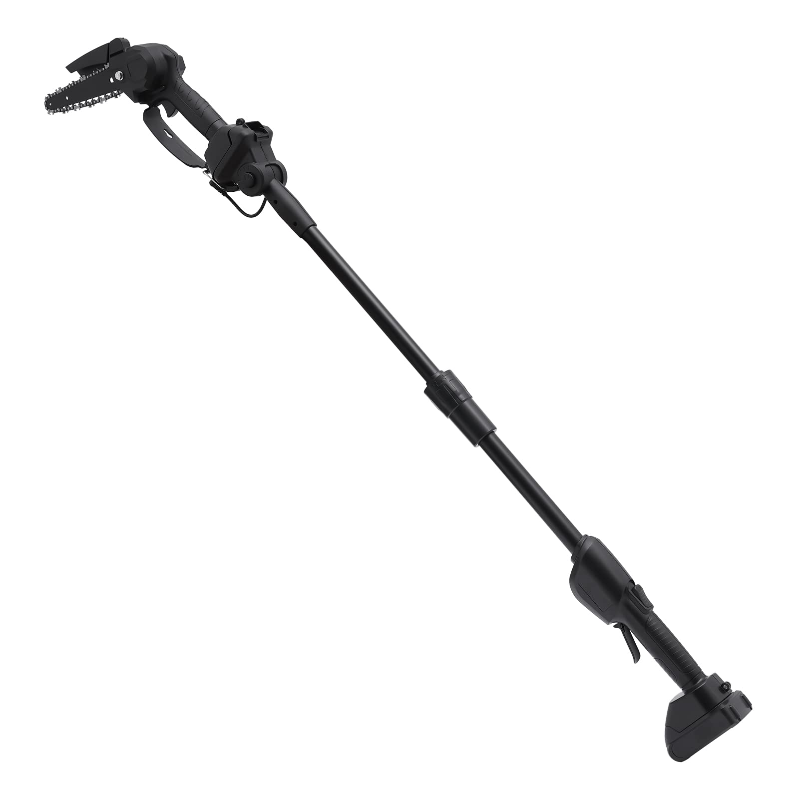 Cordless Pole Saw Pole Chainsaw 2-IN-1, 21V 1A Battery Pole Saw Electric Chainsaw with Battery and Charger, 4.26ft Extension Power Pole Saw for Tree Branches Pruning Wood Cutting