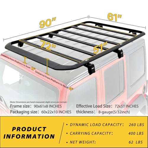 CALLIERT Full-Length Roof Rack for Jeep JK
