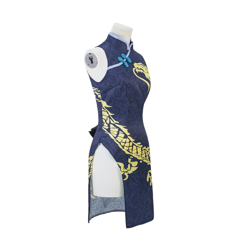 Ryūge Kisak kostium cosplay, dla kobiet, chińska sukienka Cheongsam, Ryūge, Kisak, smok, Cheongsam, anime, do odgrywania ról, stroje na imprezę halloweenową
