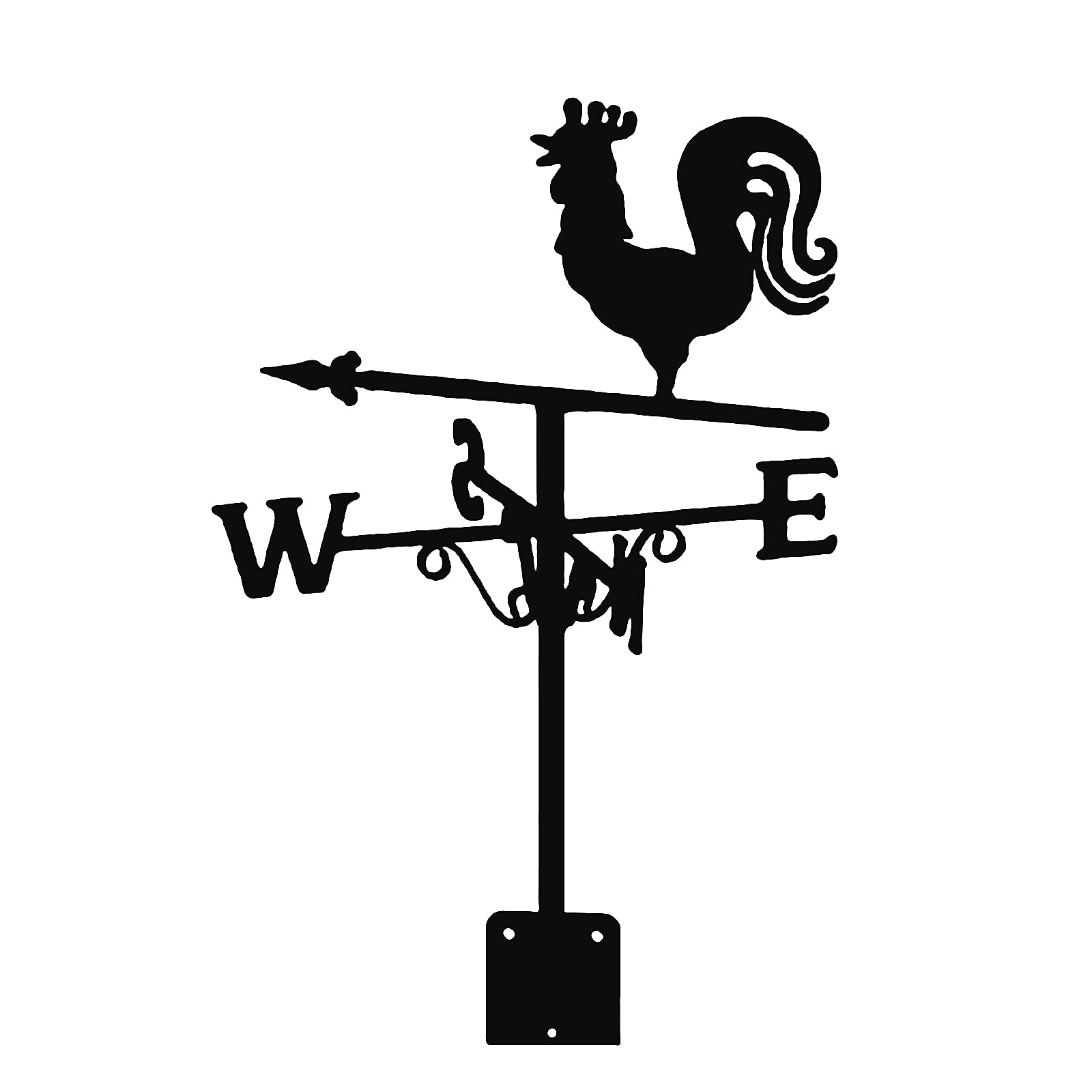 WIQUYBML Weather Vane Metal Weathervane Iron Farm Scene Garden Stake Wind Direction Indicator Weathercock/Er/50 * 35Cm