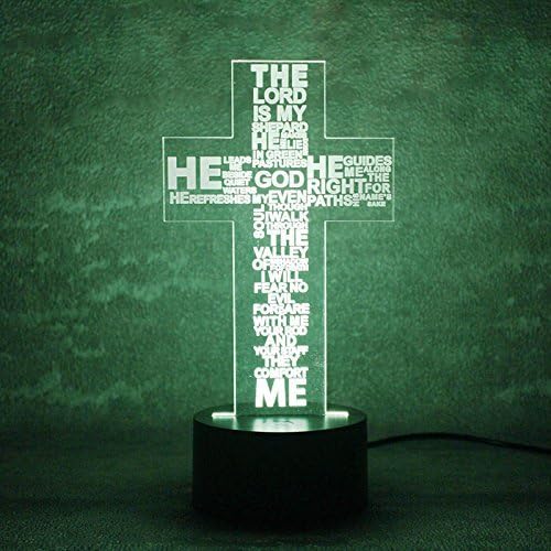 Tissen 3D God Cross Jesus Night Light 7 Colors Mood Lamp Touch USB Table Desk LED Decoration Children Present Kids Home Party Birthday Gift Toys