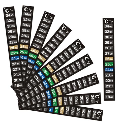 10 Pcs Digital Aquarium Thermometer, Thermometer Strips Adhesive ...
