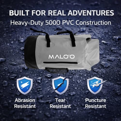 Malo’o mochila seca impermeable 45L – mochila impermeable resistente para pesca, playa, kayak, camping, surf y aventura al aire libre miniatura 4