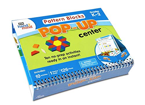 Hand2Mind Pattern Blocks Pop-Up Learning Activity Center, Create And Play Pattern Blocks, Foam Shapes, 3D Shapes Manipulatives, Geometric Shapes For Kids, Learning Shapes For Kindergarten #TOP7