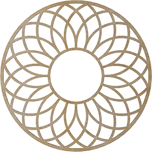 Image of Ekena Millwork 22 inchOD x 7 1 /2 inchID x 1 /4 inchT Cannes Wood Fretwork Pierced Ceiling Medallion, Birch