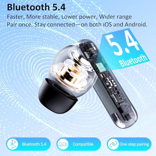 Wireless Ear buds 6-Mic Noise Canceling Large Dual LED Display 35H Playtime - image 5