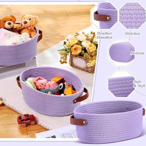 Panier en corde en coton tressé pour rangement de bureau - 7