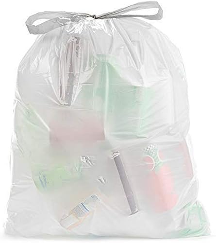Ultrasac "Fits simplehuman P" - Bolsas de basura extra gruesas de 1.2 milésimas de pulgada (1.2 mil), color blanco, paquete de 200 unidades