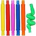 6 Pièces Pop Tubes Mini Jouets Sensoriels, Jouets Sensoriels de Tuyau Extensible Multicolore Jouets de Soulager Stress