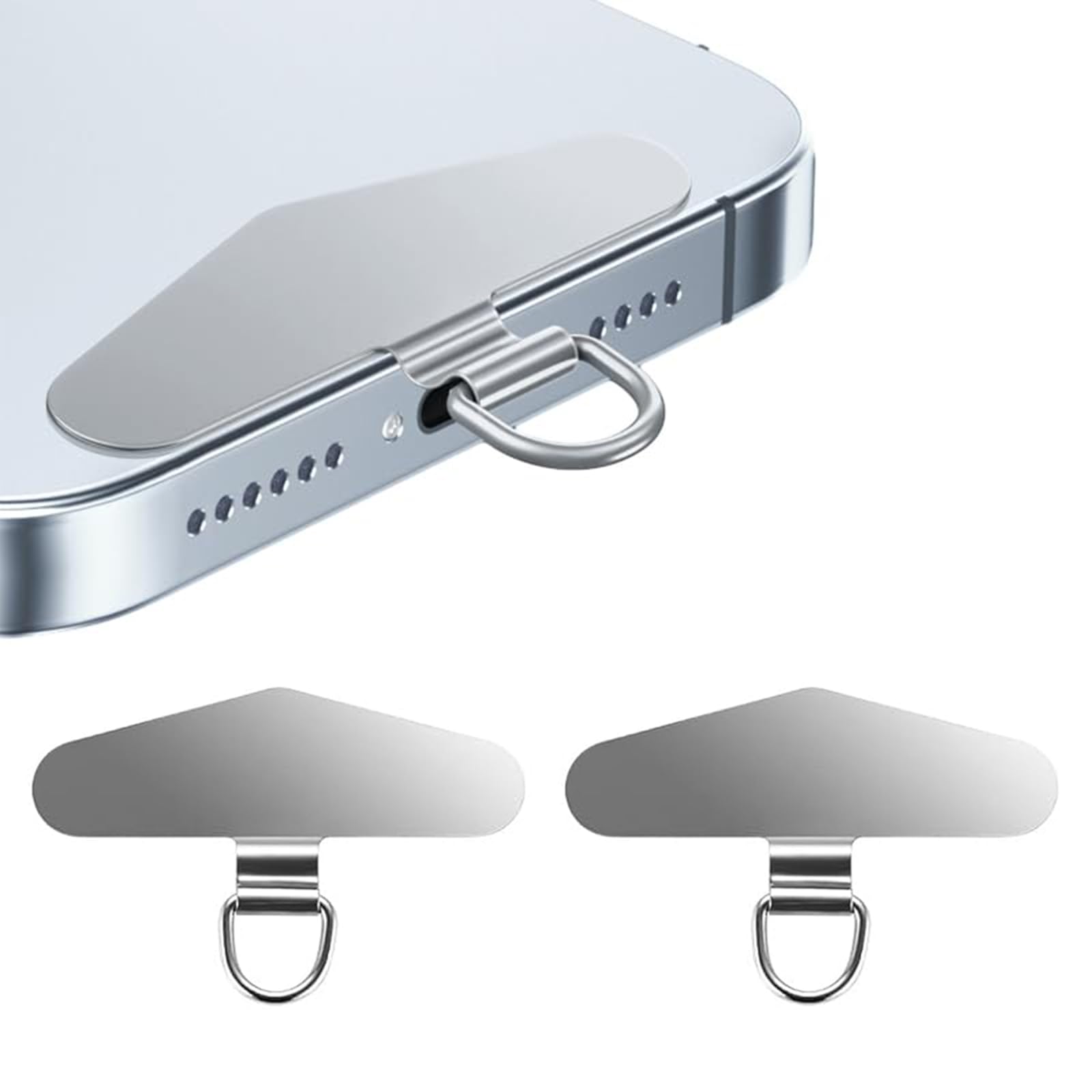 CHUQING Mobiele telefoonkettingpads Universele mobiele telefoonriempad telefoonkoordpatch Goud 2 stuks
