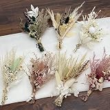 YOBEKI Mini Dried Flower Bouquet | Small Milk Bottle Arrangement | Table Decoration | letterbox Gift