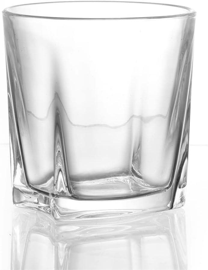 Square Base 8OZ Whiskey Wine Glass for Drink Vodka Juice Milk