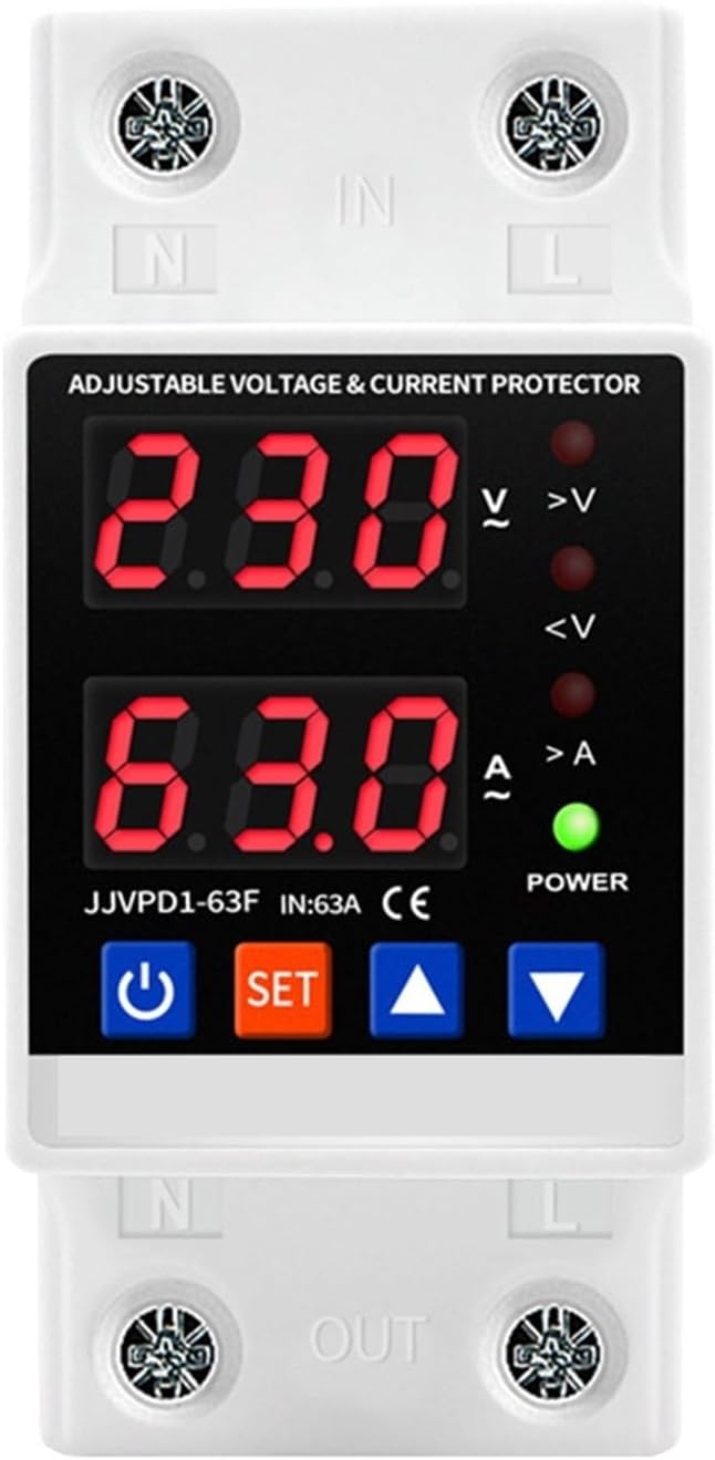 JJVPD1 Automatic Reset Voltage Protector with Dual Display 40A/63A 220V(40A)