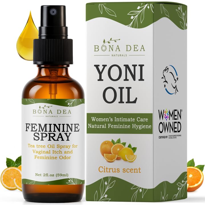 Bona Dea Naturals Feminine Spray – Intimate Deodorant for Women, Vagina Moisturiser for Vaginal Dryness | 59ml Spray