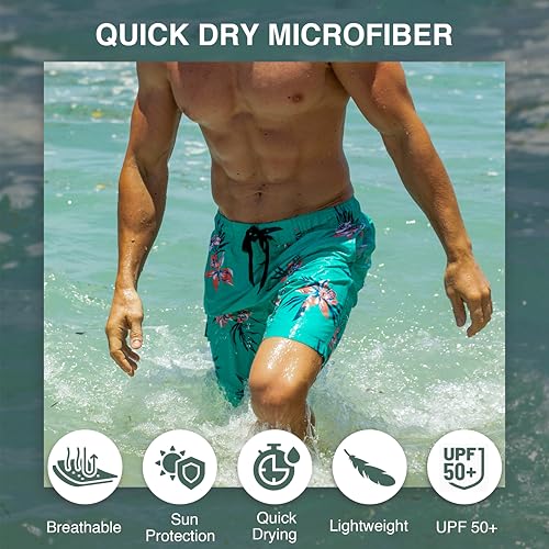 Image of Kanu Surf Men's Wade Mens Swim Trunks Quick-Dry Swim Shorts Men, 5.5 - 9 Inch Inseam (Regular & Extended Sizes)