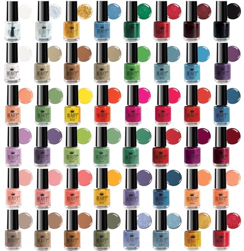 Set de Esmaltes de Uñas 'Envie de Color' - Colección Completa de 48 Colores Brillantes, Perlas, Pastel y Clásicos en una Caja de Diseño (Set #A+#B - 48 Colores)