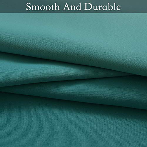 Image of SimpleHome Ombre Gradient Teal White to Gray Curtains for Bedroom,52Wx84L | Room Darkening Curtains,Light Blocking Thermal Insulated Grommet Window Curtains for Living Room,2 Panels,84 Inches Length
