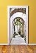 DoorPix 36x80 / 36 x 80" 3D Door Mural Wrap Glossy Bubble Free Sticker Arched Pathway to Gardens - PEEL and STICK - Easy-to-clean, Durable