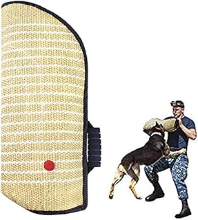 Dog Bite Sleeve Dog Bite Training Arm Guard Protection Cover with Handle Jute Material Training Equipment Fit Both Arms Left and Right Hand (Black)