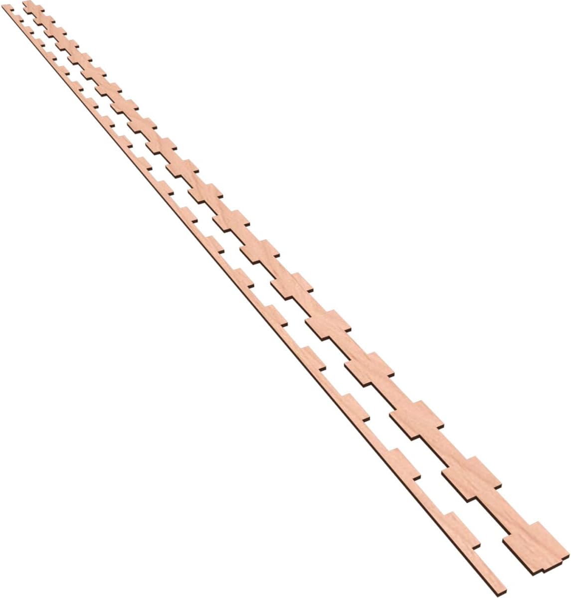 Ekena Millwork 94"H x 1/4"T Midland Adjustable Wood Decorative Slat Wall Panel Kit, Alder (contains 29 Slats + 1 Straight Edge Starter Slat)