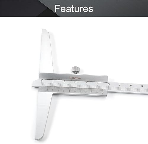 Miniatura 7 de Utoolmart Medidor de profundidad Vernier Caliper 5.906 in X 0.001 in, herramienta de medición de acero al carbono de precisión 1 unids