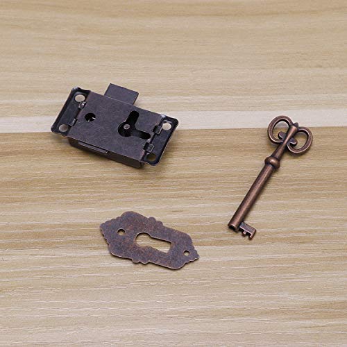 Yardwe Door Lock Antique Cupboard Lock Decorative Furniture