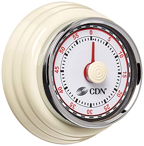 CDN Compact 60 Min Mechanical Timer-White, White