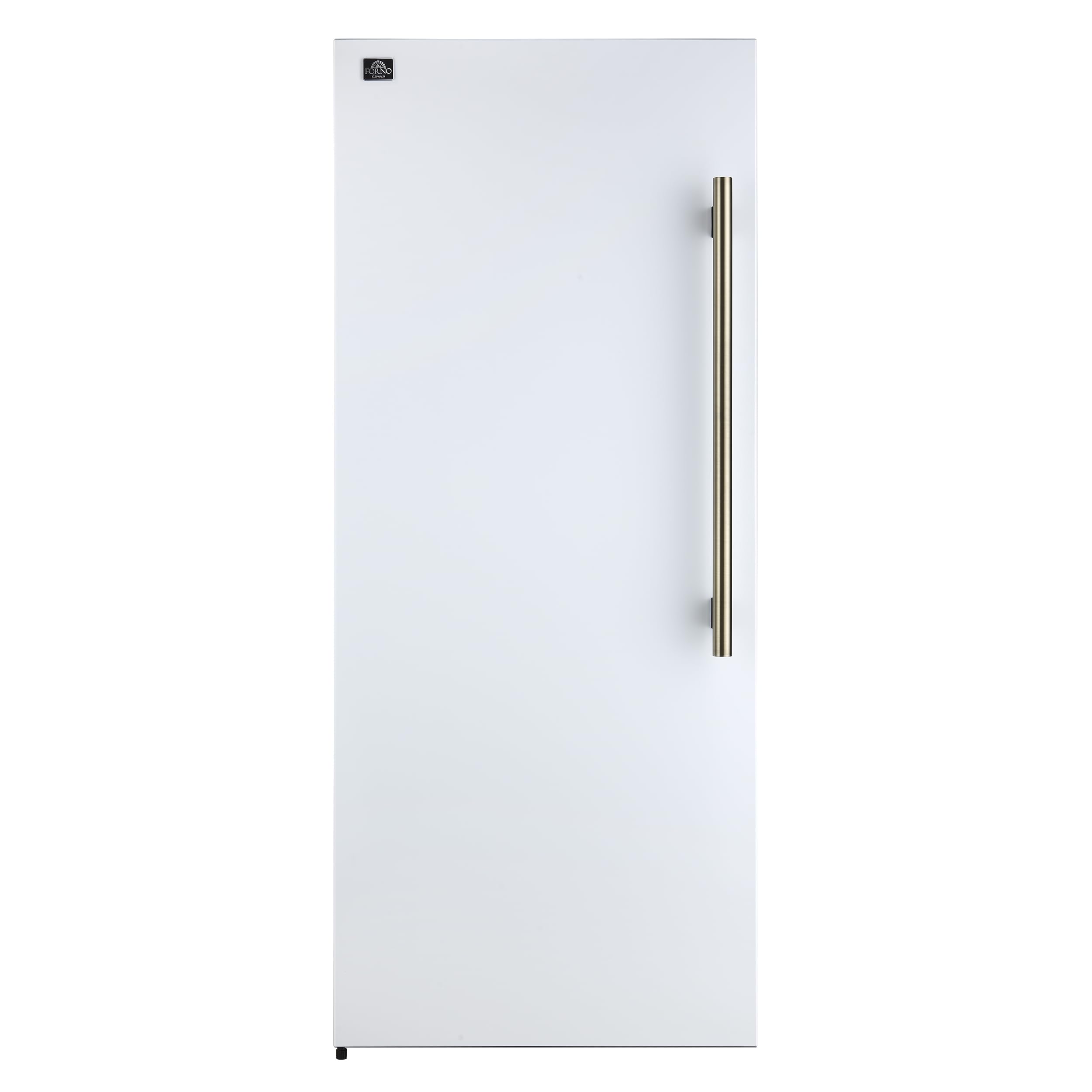 Forno Maderno 28" Convertible Upright Freezer/Refrigerator, 13.6 Cu.Ft., Energy Efficient Storage With Both Stainles Steel And Antique Brass Handle, Left Swing Door - White on Fridge.com - View 2