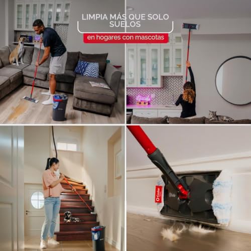 Fregona plana O-Cedar H2prO con almohadilla de microfibra lavable 6