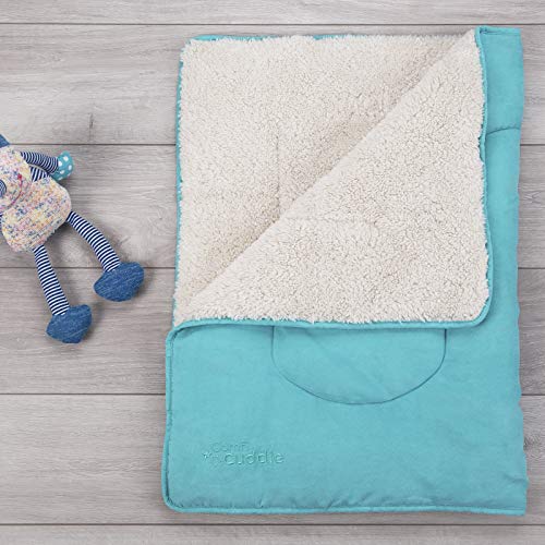 Couverture bébé super doux et double face Comfi Cuddle turquoise - 2