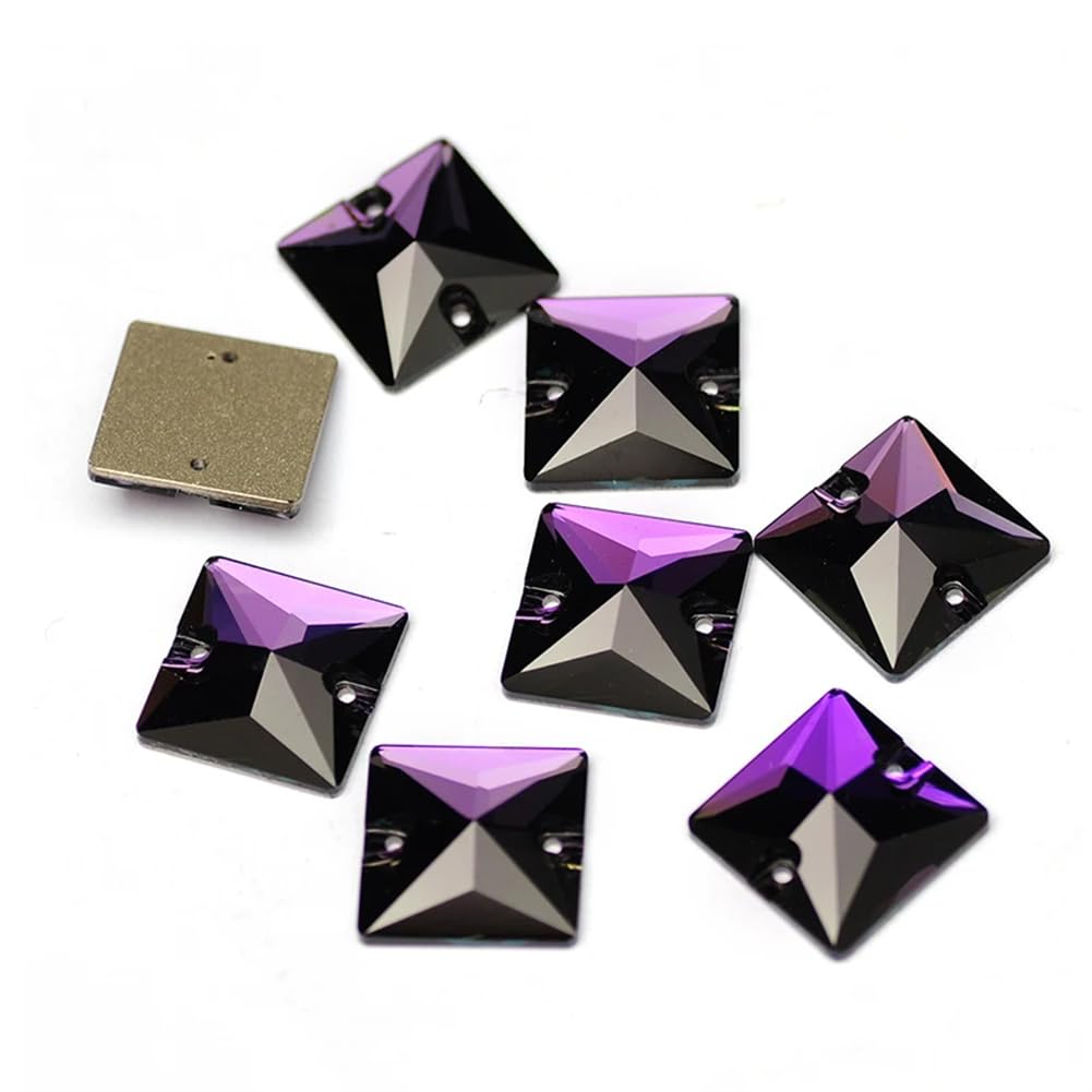 Strass Carrés En Hématite à Coudre – Brillants Pour Décorer Robes, Sacs, Chaussures