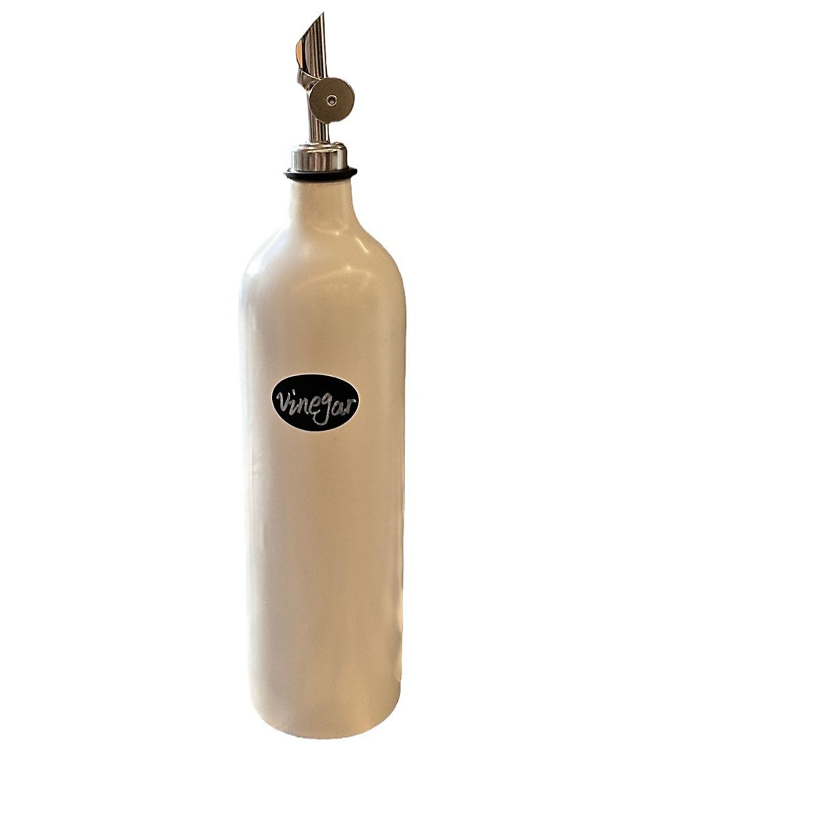 Dispenser di olio in ceramica di alta qualità con beccuccio in acciaio inox antiruggine, ideale per aceto e condimenti liquidi, dispenser di olio in ceramica