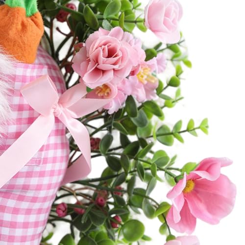 Couronne lapin de Pâques décoration festive réutilisable pour mur - 8
