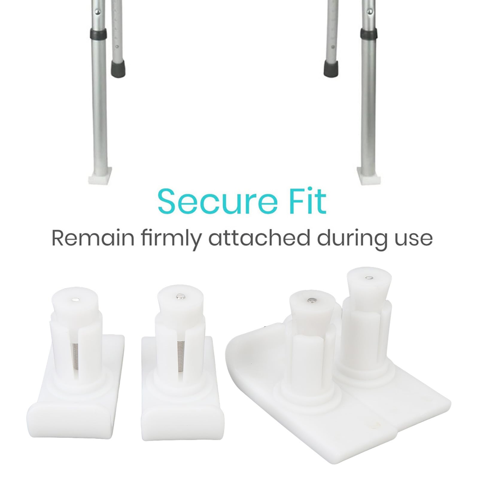 4Pcs Walker Ski Glides Universal Fit Silent Scratch Resistant Enhanced Safety Mobility Aid Glides Accessories for Seniors