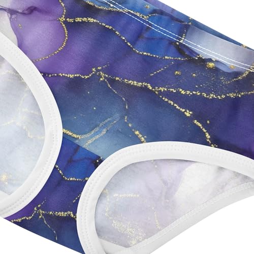 Abstract Purple Marble Gold Veins Girls Underwear Toddlers 2t Cotton Girl Panties Cute Fancy Underpants Briefs4
