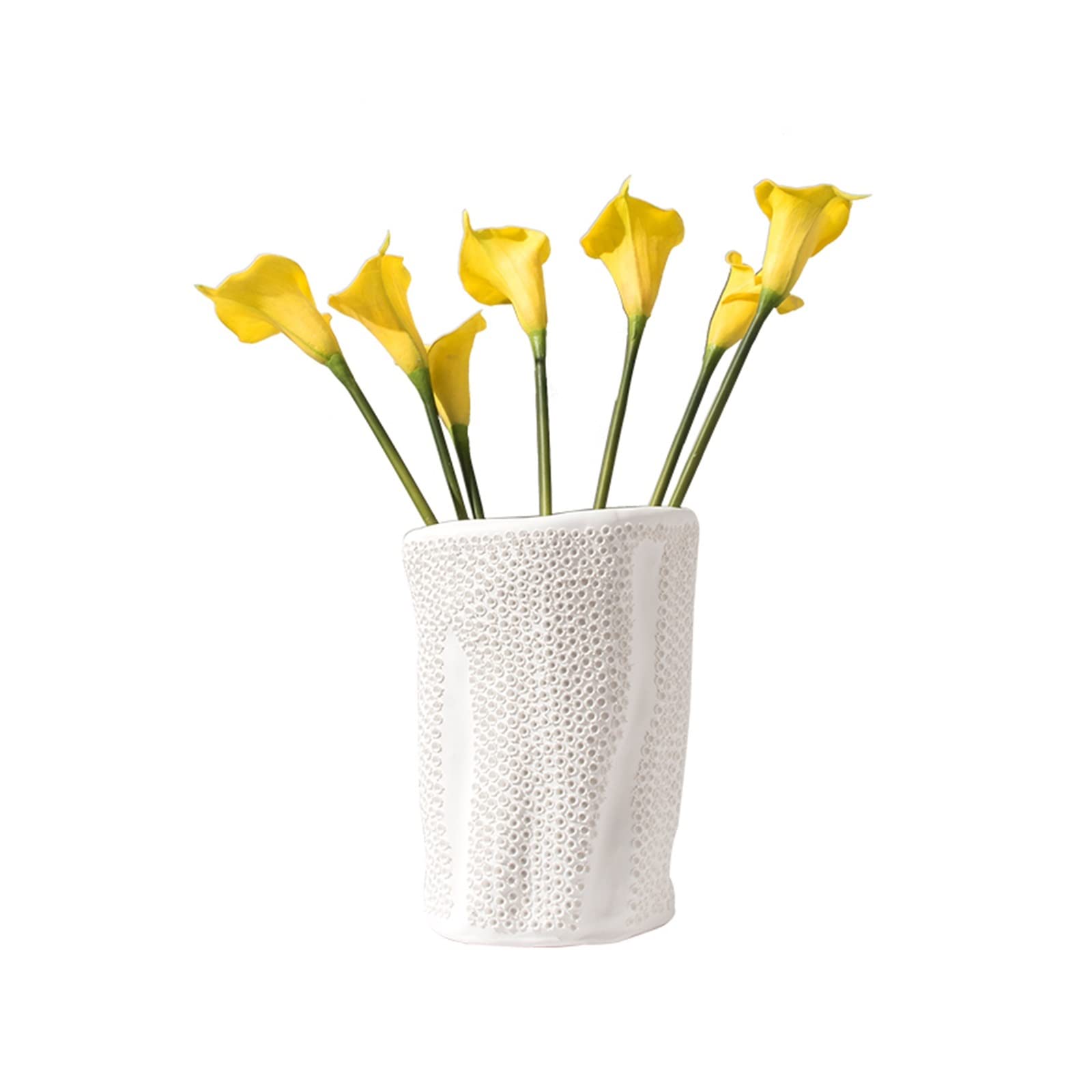 Home Vases White Rough Pottery Vase Ceramic Frosted Home Table Decoration Dining Entryway Ornaments Indoors Decor