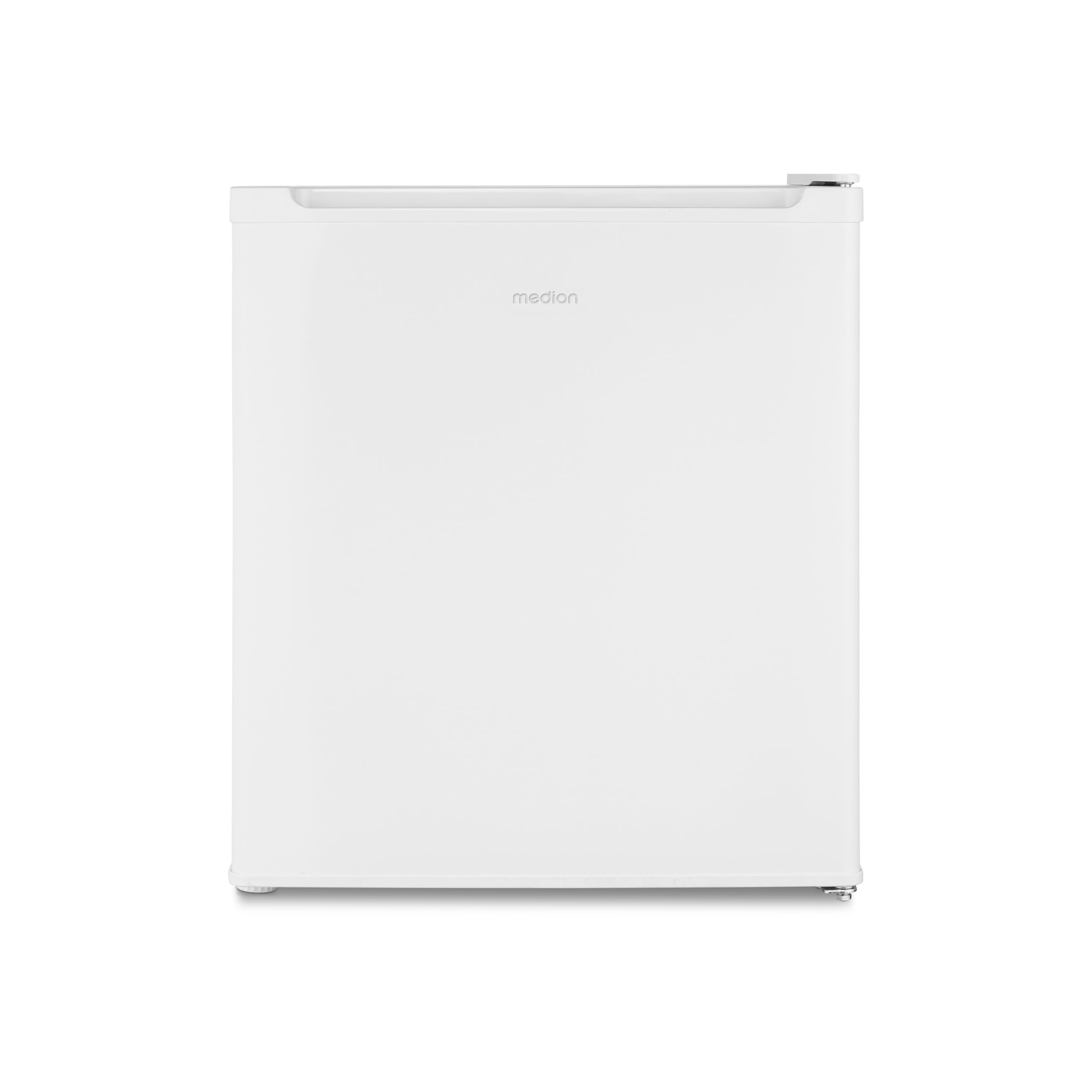 MEDION mini réfrigérateur (avec compartiment à glace, 41 litres de volume utile, petit, pieds réglables en hauteur, pour boissons aliments glace, charnière de porte interchangeable, MD37724) blanc
