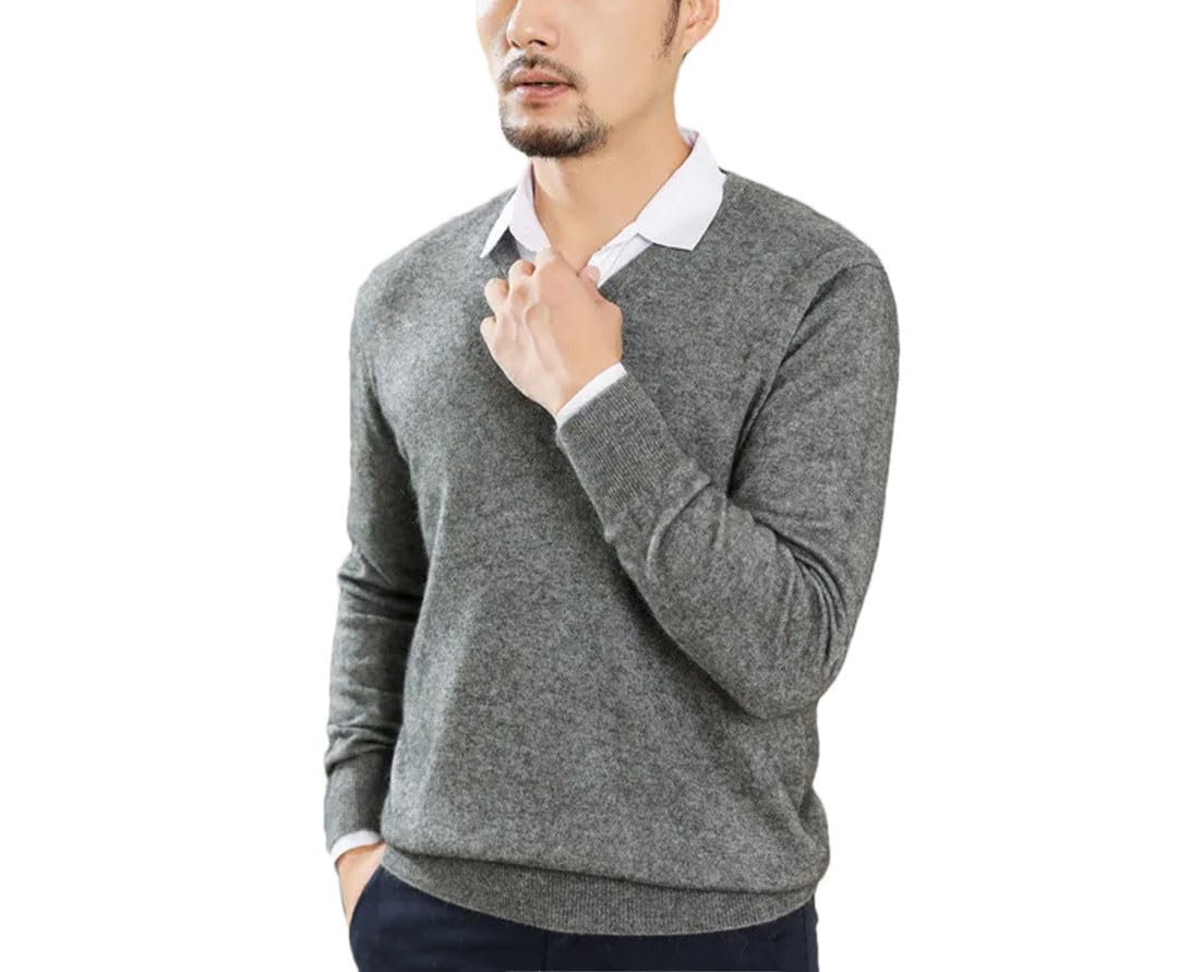 Amazon.co.jp: ニットセーターメンズビジネスカジュアルVネックプル  