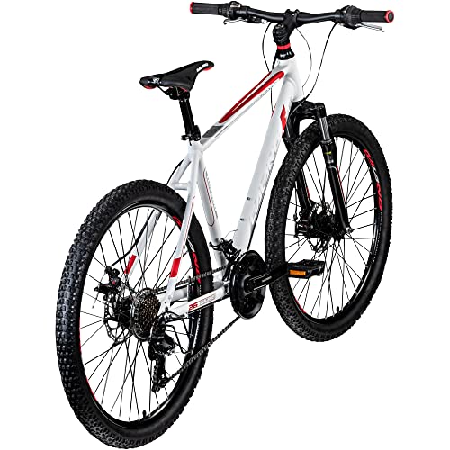 Galano Toxic Mountainbike 26 Zoll Fahrrad Hardtail MTB Mountain Bike Damen Herren Jungen Mädchen mit MTB Rahmen Unisex Rad 26" Jugendfahrrad Alu-Mountainbike (weiß/rot, 46 cm) – Bild 4
