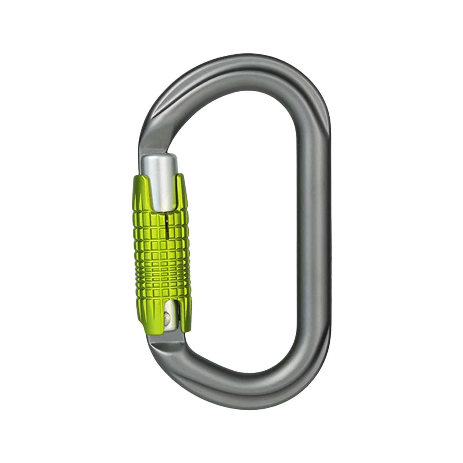 Mosquetón de aleación de aluminio de 25 KN, gancho en forma de D con diseño de bloqueo de tornillo de seguridad para escalada en roca, camping, hamacas de seguridad