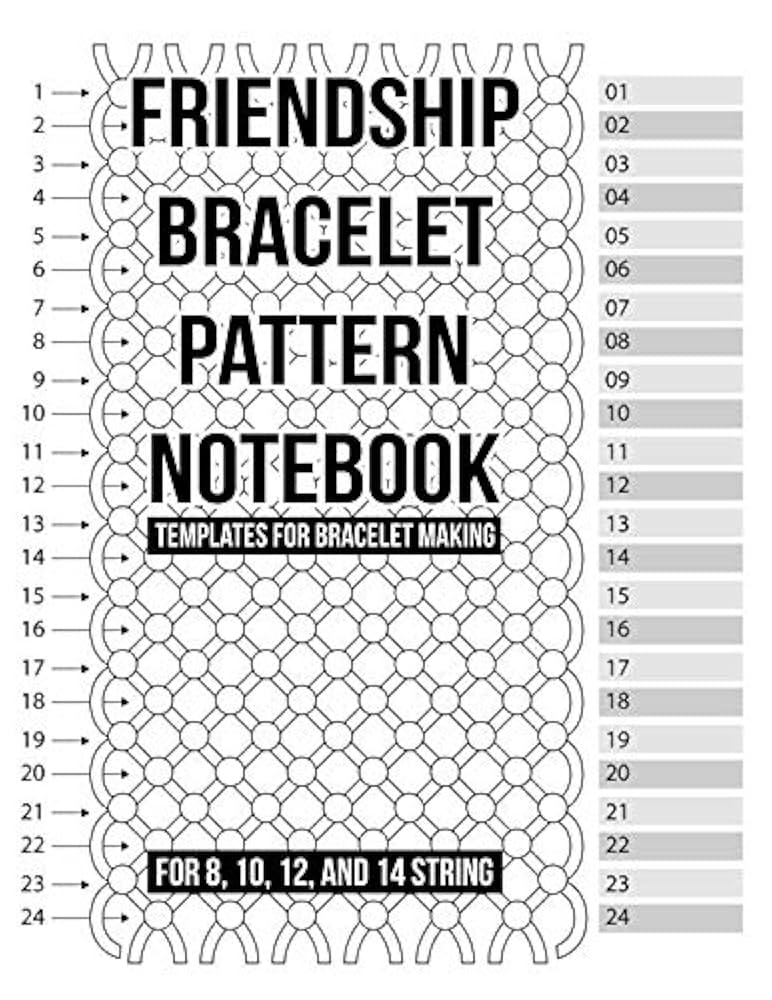 friendship-bracelet-pattern-notebook-templates-for-up-to-14-string-friendship-bracelet-patterns-templates-cutiepie-9781720060772-amazon-com-books for Free Printable Friendship Bracelet Patterns Friendship Bracelet Pattern Notebook: Templates for up to 14 string friendship bracelet patterns: Templates, Cutiepie: 9781720060772: Amazon.com: Books for Free Printable Friendship Bracelet Patterns