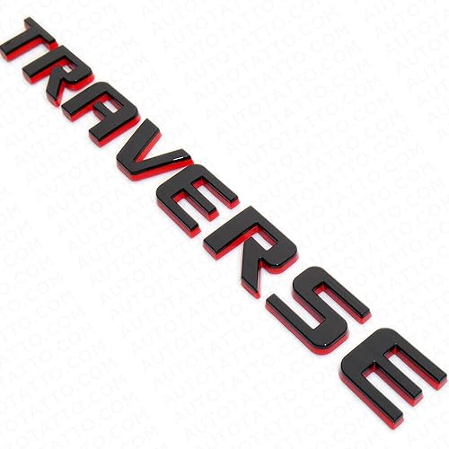 Miniatura 2 de 1 placa de identificación con emblema 3D de repuesto para Traverse (línea roja)