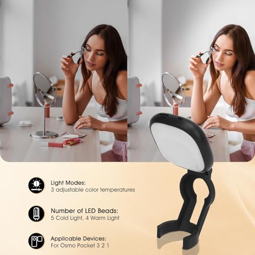 Éclairage LED Pocket 3 portable température réglable pour interview