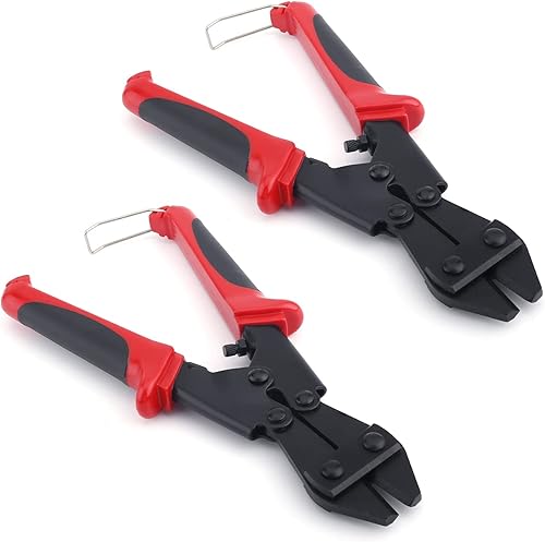 Auniwaig Mini cortadores de pernos de 8 pulgadas | Mango bimaterial | Capacidad máxima de 5/32 pulgadas (0.197 in) | Potente herramienta de corte