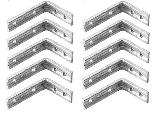 Heavy Duty Galvanised Shelf Bracket 20 Pack - 8x6" / 200x150mm