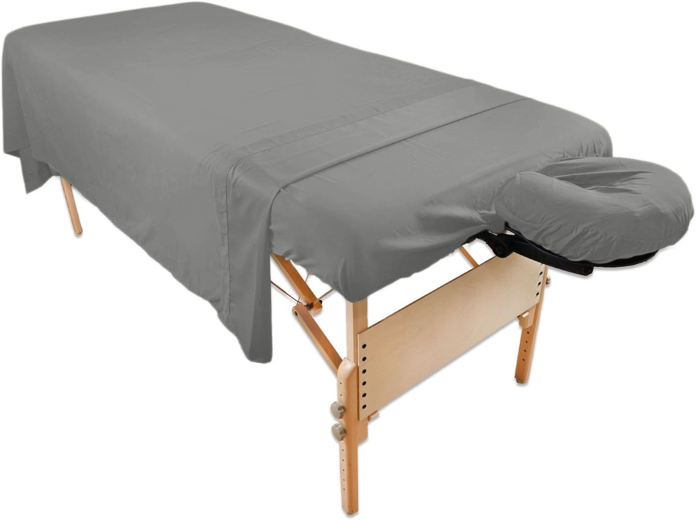 Tranquility Microfiber Massage Sheet Sets by Body Linen - Lightweight, Long-Lasting Microfiber Massage Table Sheet Set - Stain-Resistant, Soft and No Pilling - Gray