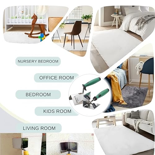 HJYDGJ 2 Stücke Eckenkelle Rostfreie Spachtel Set Innen Und Außen Kantenkelle Mit Eckspachtel Kantenkelle Externe Kantenkelle Und Interne Ecke Kantenkelle Eckenkelle Set Softgriff - Eckspachtel