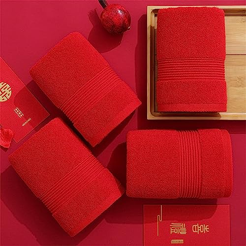 Serviette de bain absorption d'eau maximale rouge 35x75 cm maison - 3