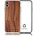 Produktbild Schutzhülle aus massivem Holz für iPhone 7, 8, 7 Plus, 8 Plus, X, XS, stoßdämpfende Hülle, kompatibel mit kabellosem Aufladen, recycelte Materialien